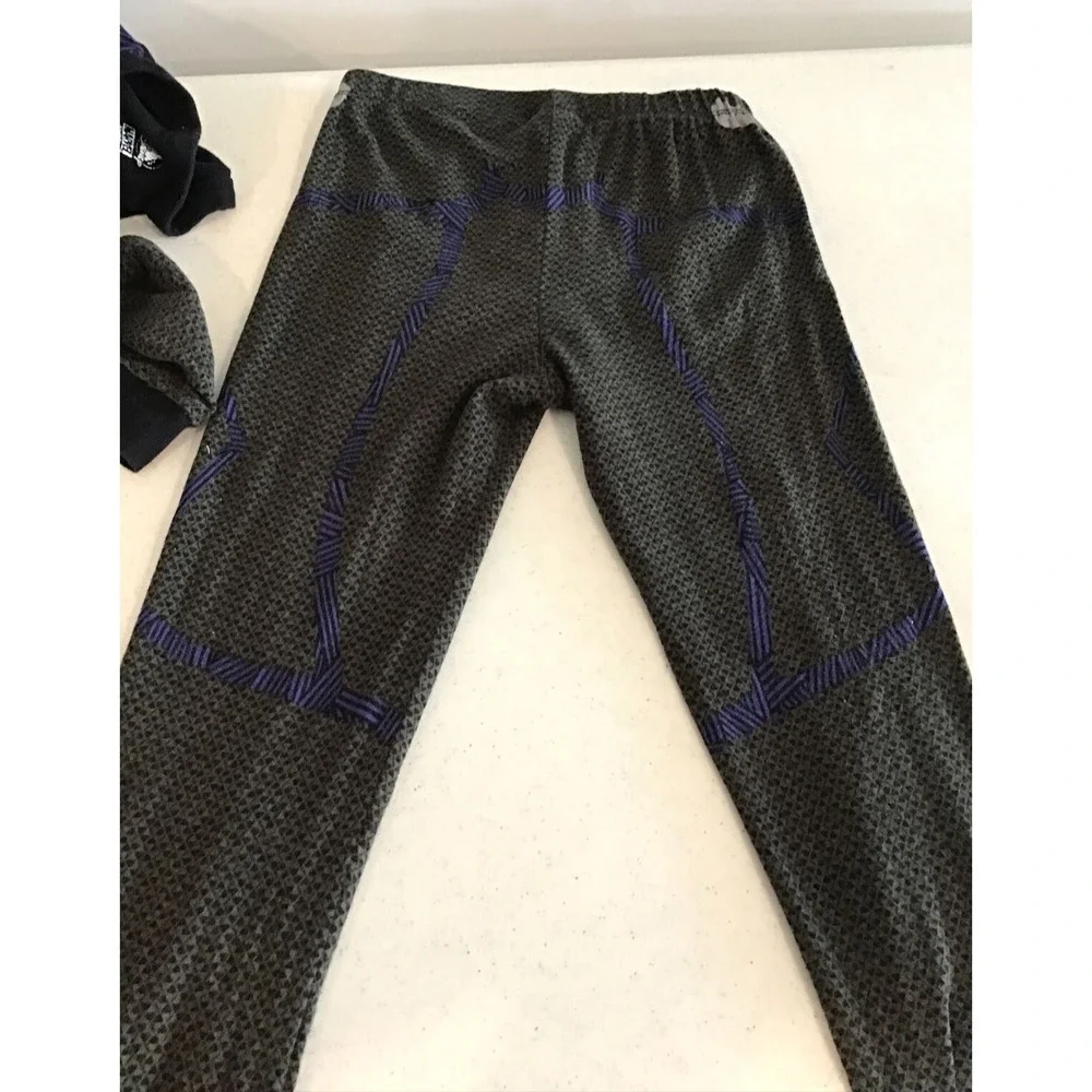 Disney Marvel Black Panther PJ Set or Costume Kids Size 10 + Light Up Face Mask